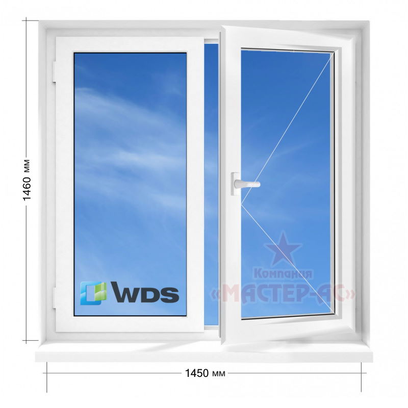 Окно WDS в 9-ти этажку (полька) двухстворчатое