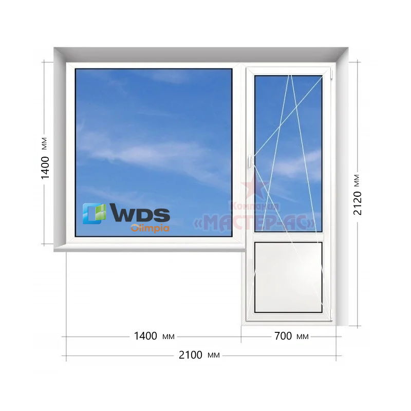 Балконный блок WDS-Olimpia в 16-ти этажку